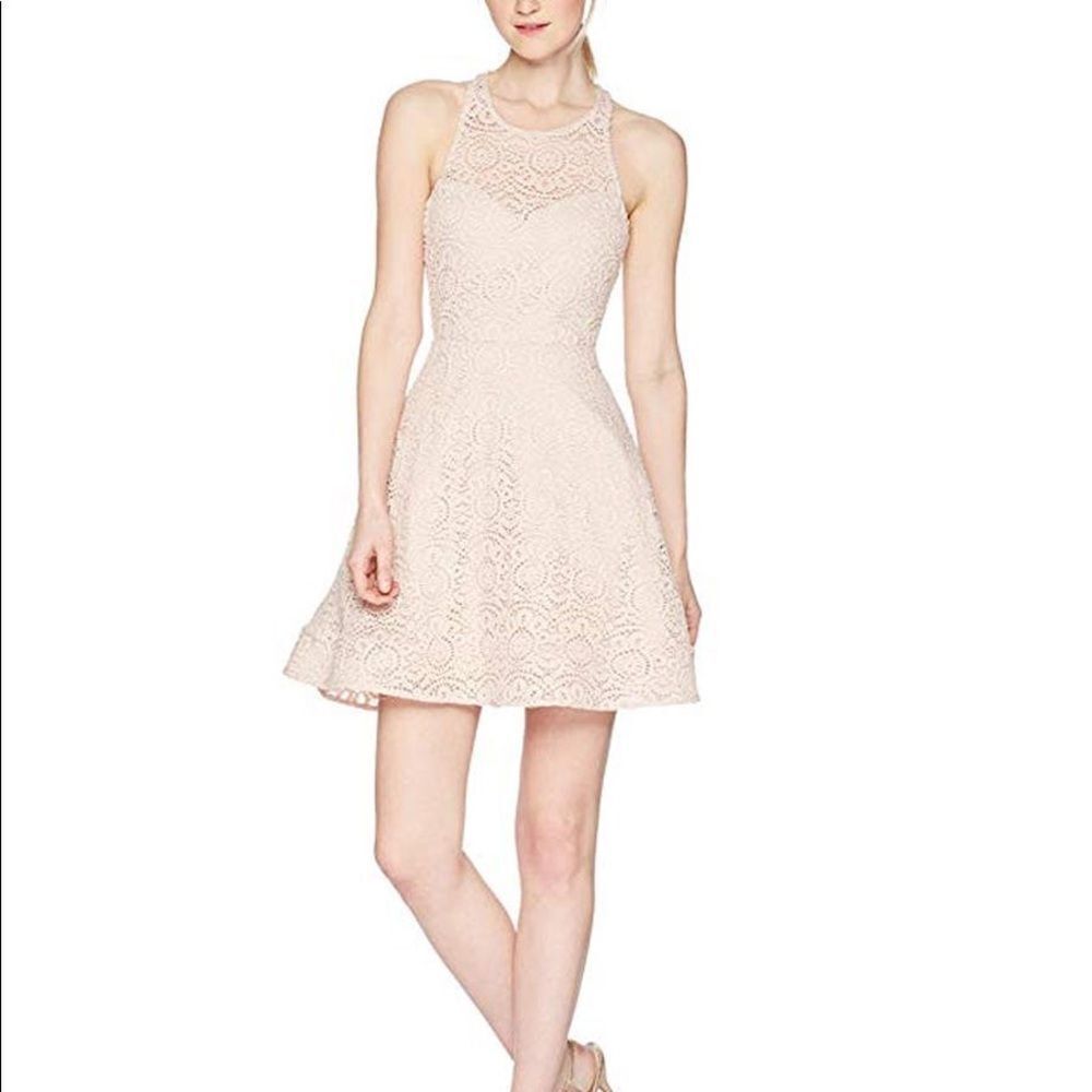 Sequin Hearts Pink Mini Dress Size 3